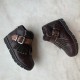 Hip sneaker fringes glitter bruin