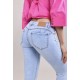 Toxik pushup skinny lichtblauw