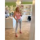 Toxik pushup skinny lichtblauw